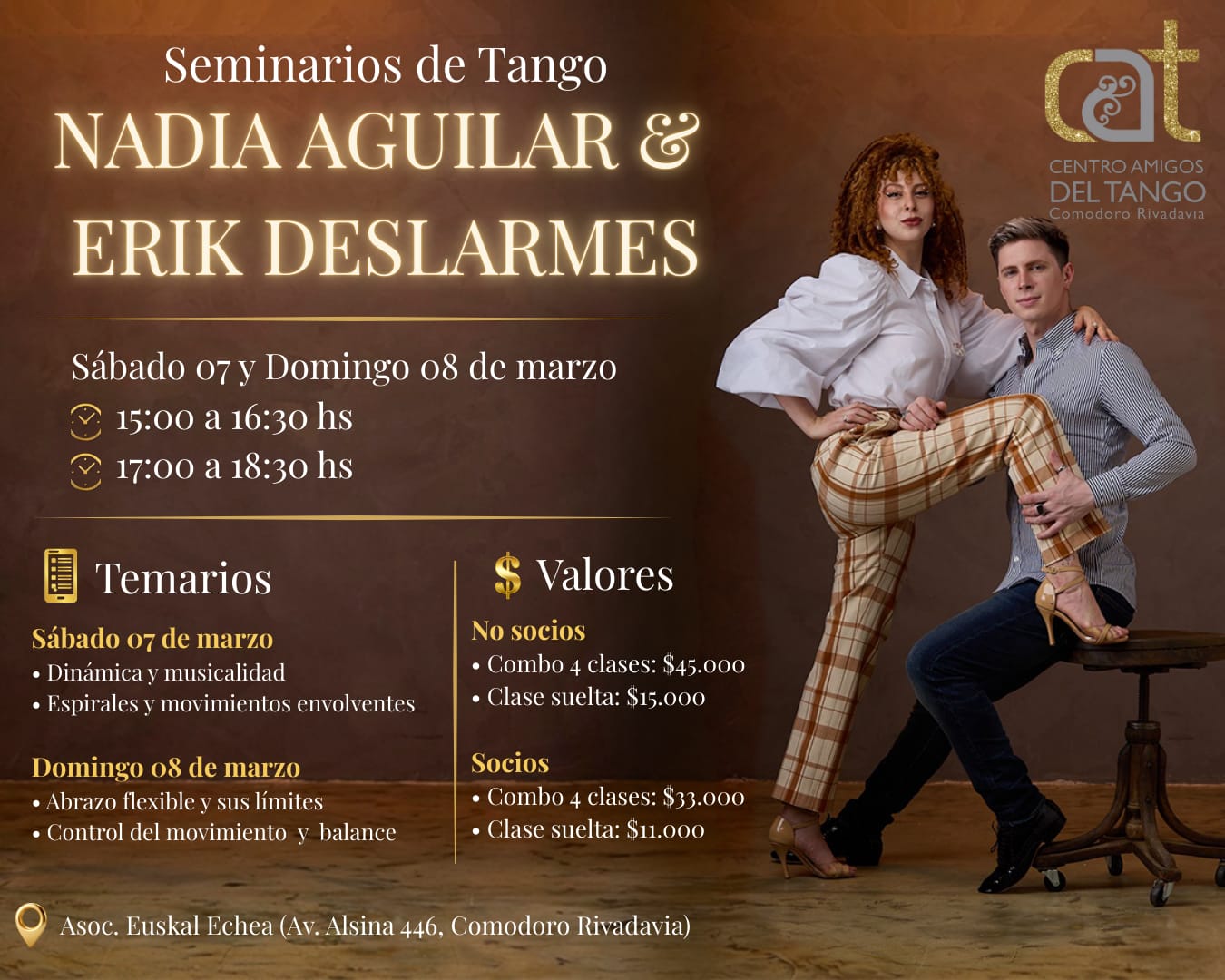 Flyer Seminarios de Tango